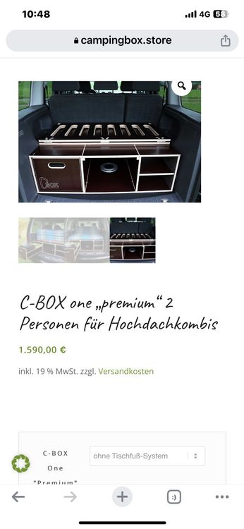 C-BOX one premium 1 Person für Hochdachkombi