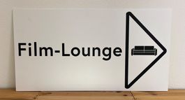 Film-Lounge Heimkino-Wegweiser – XXL-Schild 85 × 44,5 cm