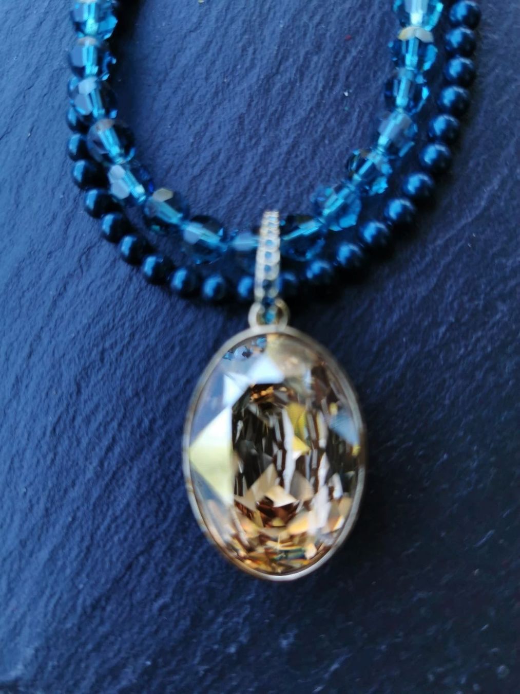Swarovski Catenine: Collier SWAROVSKI pendentif champagne – Nuovo (secondo la descrizione) da Veyrier venduto da Leilazizou 3