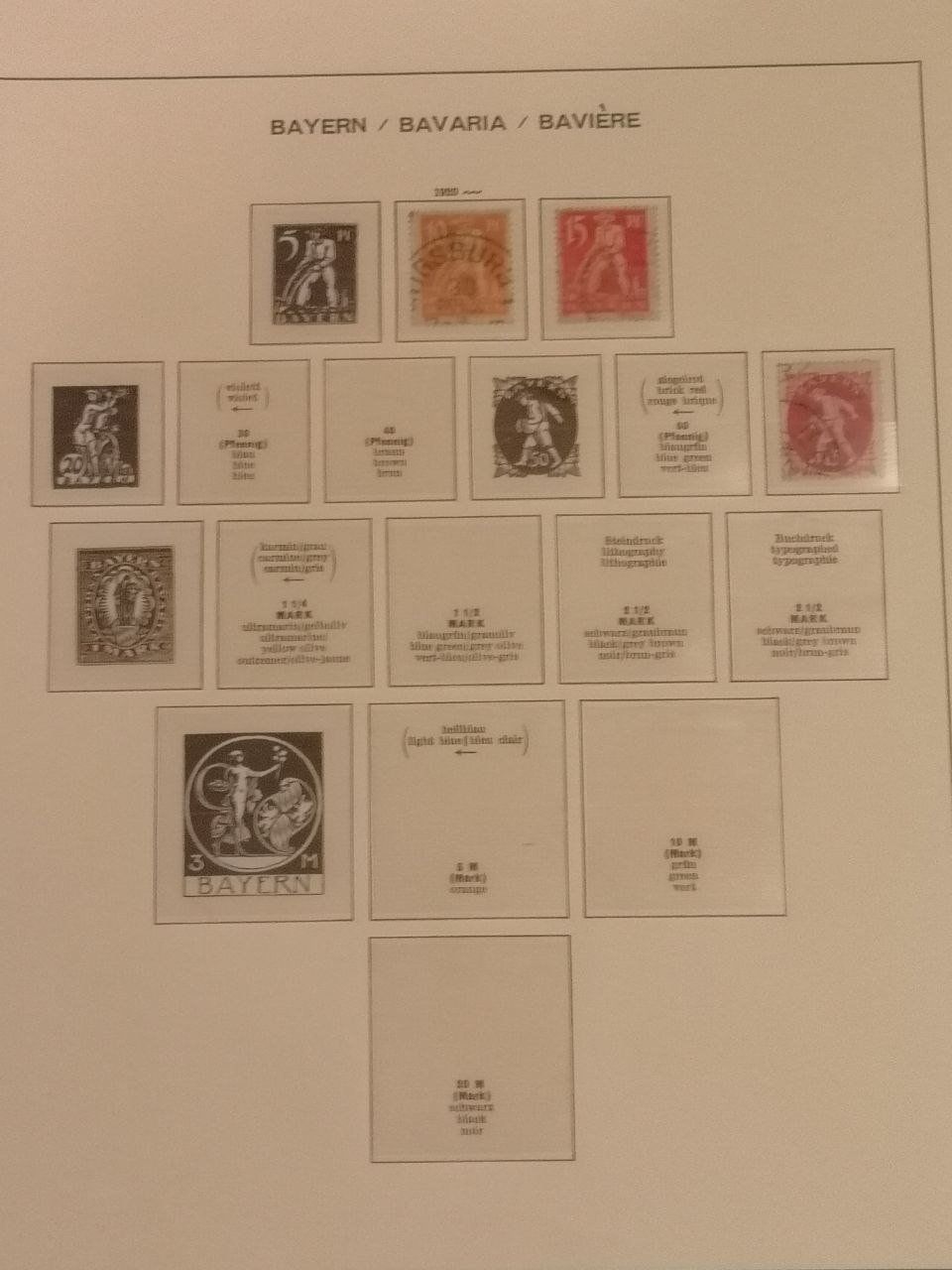 Tutti i francobolli: Deutsche Briefmarken 1916-1920. 10 Seiten. – Usato da Bern venduto da Yunkom 8
