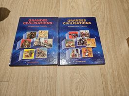 2 Livres "Grandes Civilisations" Voyages Histoire Illustré