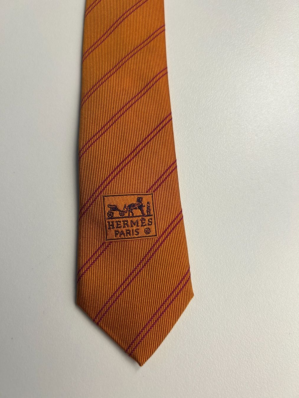 Hermès Cravates: Hermes Taft gestreifte Krawatte – Neuf (Voir description) à Bern par kurtikobolt74 3