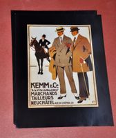 Plakat ca. 50 x 39 cm Kemm&Cie Machands Tailleurs Neuchâtel