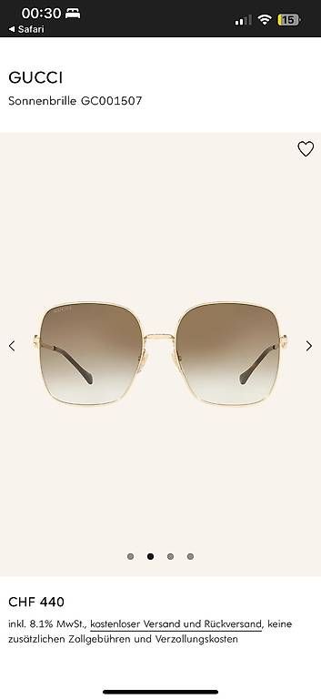Occhiali & Lenti: ORIGINAL GUCCI SONNENBRILLE GLOBUS – Usato da Arbon venduto da maiiking 3