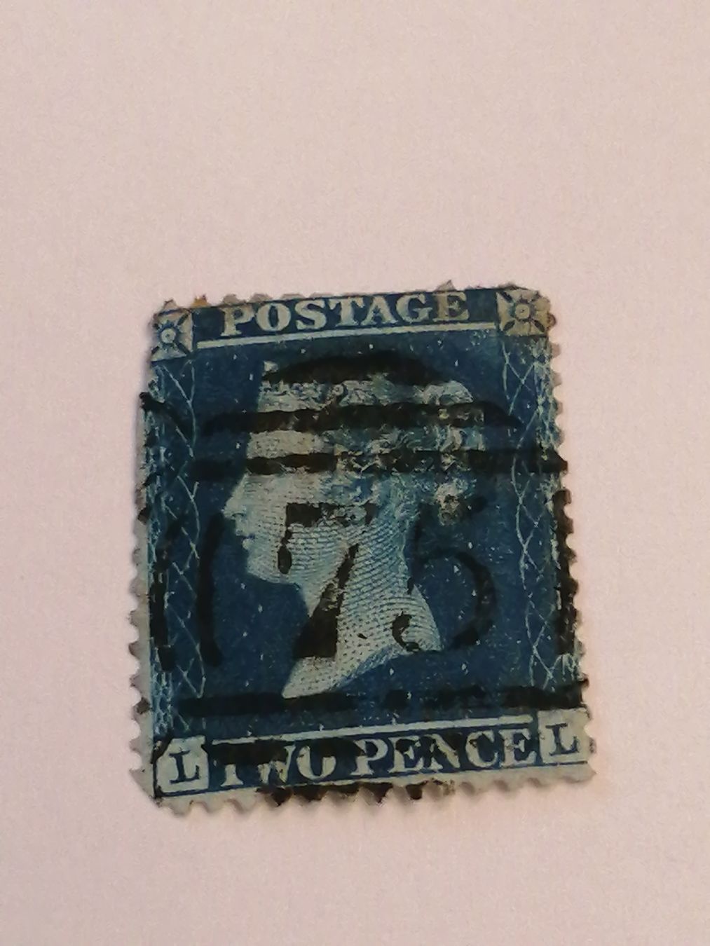 Alle Briefmarken: Two Pence Blue 1855 – Gebraucht aus Happerswil von tschergi