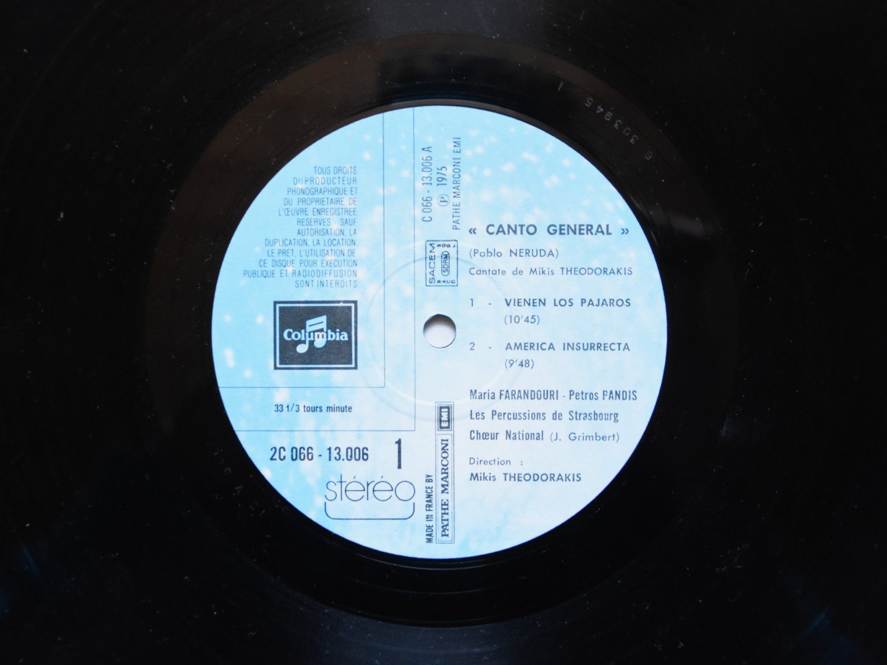 Schallplatten: Canto General (Theodorakis / Neruda) – Gebraucht aus Belmont-sur-Yverdon von ag97 2