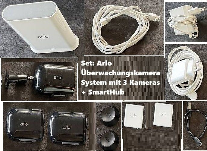 Arlo Videocamere: Set Arlo Überwachungskamera System mit 3 Kameras + SmartHub – Usato da Zuchwil venduto da Beppe_25.3