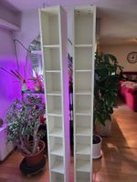 2 dünne Regale  (202 x 20 x 17 cm)für DVDs, CDs, Bücher etc.