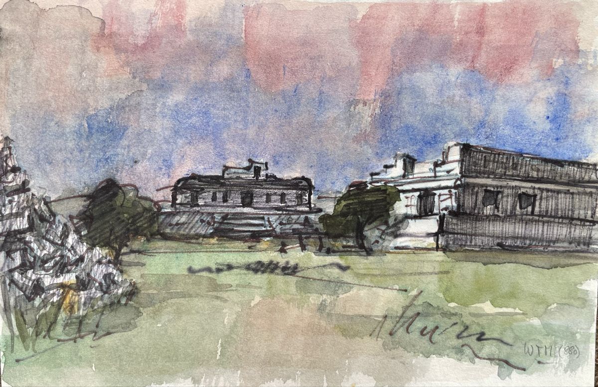 Dipinti: W. Th. Meier Aquarell Mexico Chichen Itza – Usato da Biel/Bienne venduto da Galaq