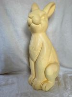 Keramik Osterhase, gelb, ca. 51cm hoch, Top Zustand!