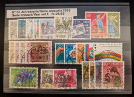 Jahresserie 1989 mit Halbmondstempel