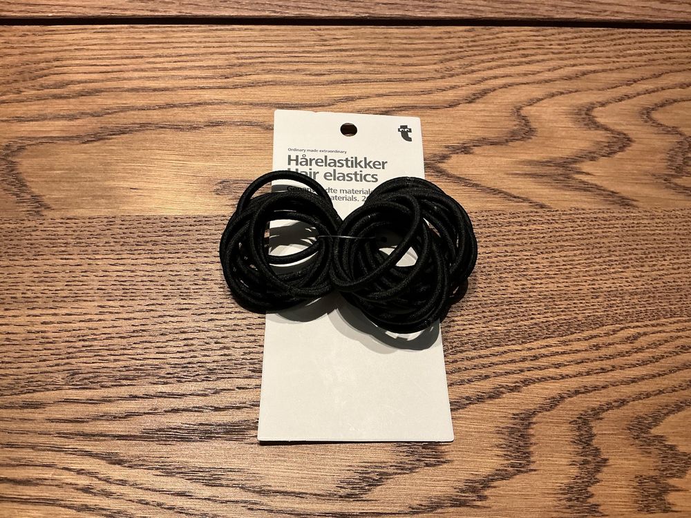 Uniqueology Seiden-Haargummis – Dünne Gummis Ohne Haarausfall (3er Pack, Schwarz) – Für Alle Haartypen