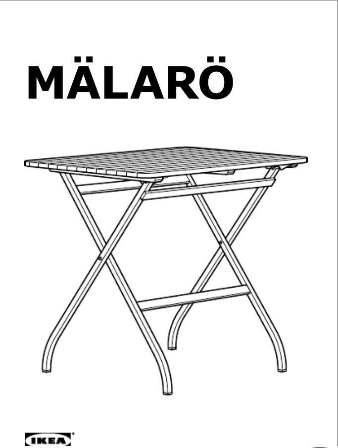 Ikea Set di tavolo e panche: IKEA MÄLÄRÖ Set  Weiss – Usato da Obfelden venduto da montes50 5
