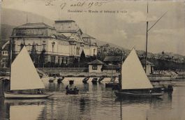 NEUCHÂTEL - Musée et bateaux à voile - 1905