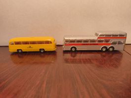 2 Brekina Busse Büssing Mercedes Benz W Germany Kunstoff