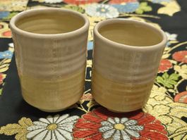 Japanese Hagi-yaki tea cup set, 措月