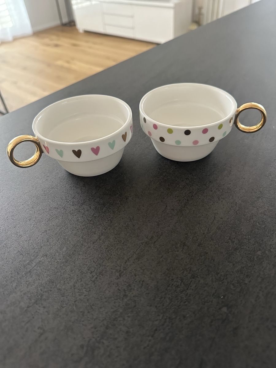 Tasses: 2er Set Tassen mit goldenem Griff – Neuf (Voir description) à Muri AG par LON2o11