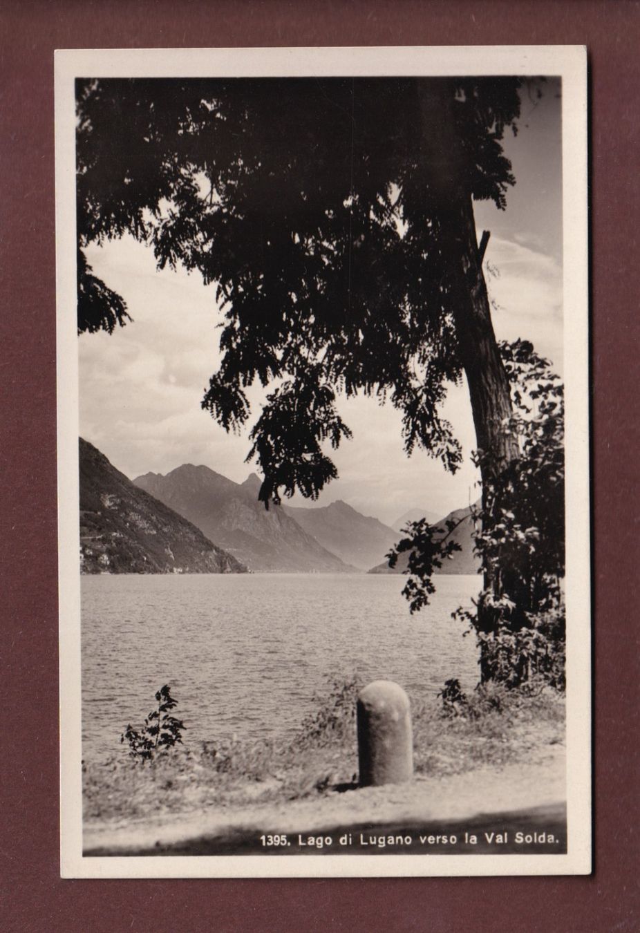 Cartoline postali: LAGO DI LUGANO verso la Val Solda – Usato da Pully venduto da nicecards