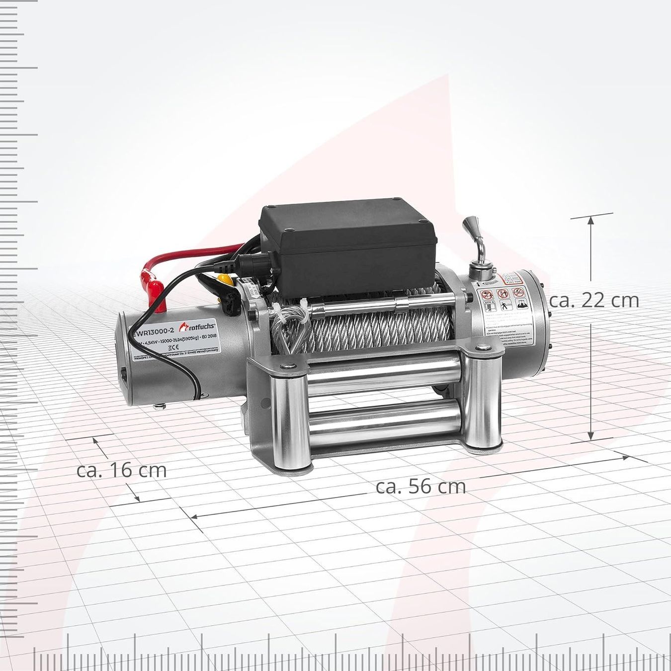 Forst Seilwinden & Rückzangen: Rotfuchs EWR13000 Seilwinde 12V 5900kg – Neu und originalverpackt aus Bottighofen von zaap 6