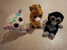 3 x Stofftiere, Kuscheltiere, 2xTy Beanie Boos  und animotsu