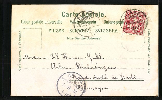 Ansichtskarten: AK Bière, Vue generale, 1902 – Gebraucht aus Berlin von bartko-reher 1
