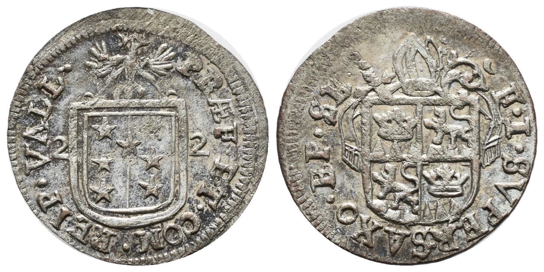 Tutti le monete: Wallis Halbbatzen 1722  /3780 – Usato da Trimbach venduto da Solothurn1