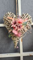 Shabby- chic Herz reine Handarbeit Unikat 25cm