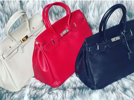Superbe sac à main en cuir véritable - Couleurs vives!