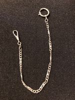 Taschenuhr Kette Silber, Figaro Muster, guter Zustand
