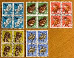 Timbres suisses 1966 Animaux