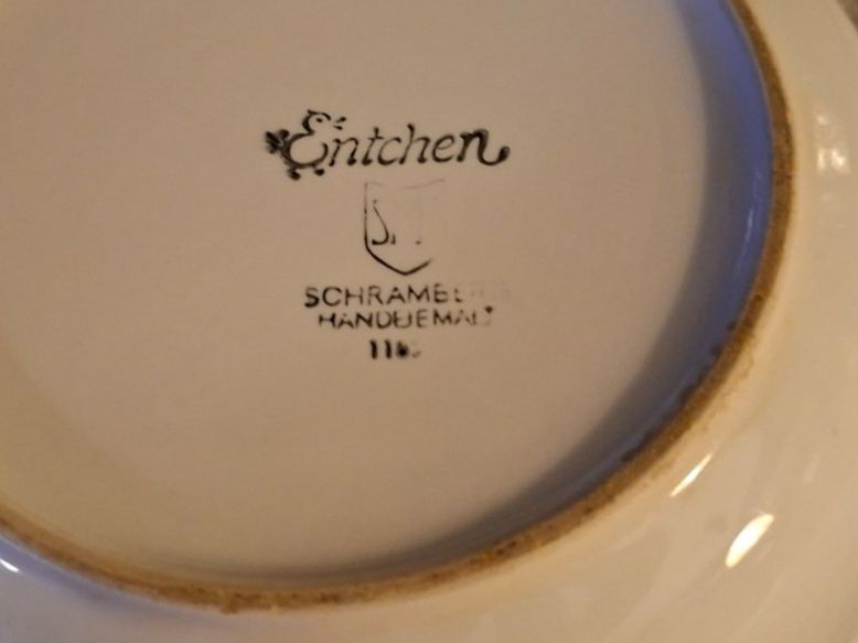 Piatti: Schramberg,Vintage Keramik Kinderteller "Entchen",Handbemalt – Usato da Otelfingen venduto da silver-moon 2