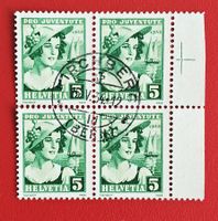PRO JUVENTUTE 65 VIERERBLOCK 1933 STEMPEL KIRCHBEG BERN 1934