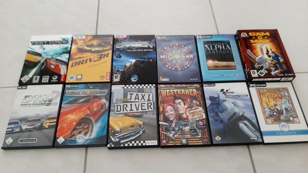 K..65) PC Spiele Auto Rennen etc.Preis für alle zusammen (Gebraucht) in ...