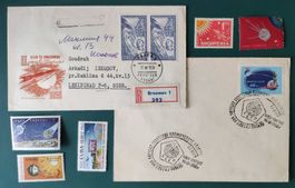 Space Motiv 1959 / Luna / Lunik 1 / Beleg + Marken **