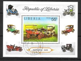 Liberia Block 68 Autos gestempelt 11.9.1973