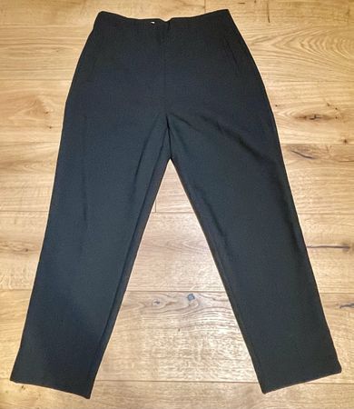 Zara Schwarze Stoff Hose mit Bügelfalten Damen Gr. XL 32 neu