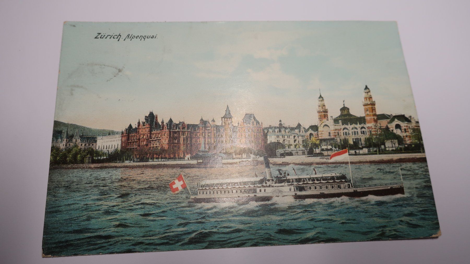 Cartoline postali: Zürich Alpenquai 1909 – Usato da Cormoret venduto da Pascalll2001 1