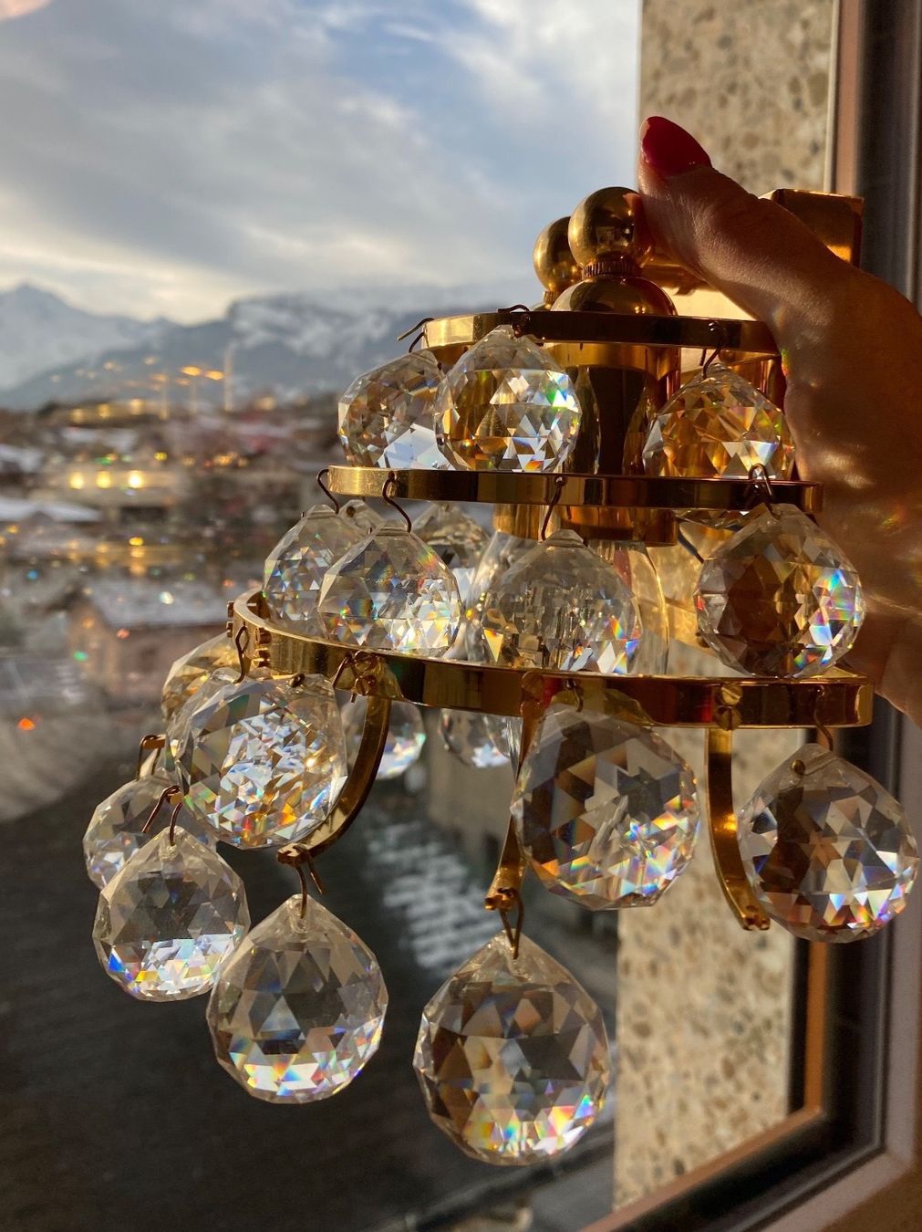 Lampen: Applique murale en cristal et laiton doré – Neu (gemäss Beschreibung) aus Savièse von DecoVal555 4