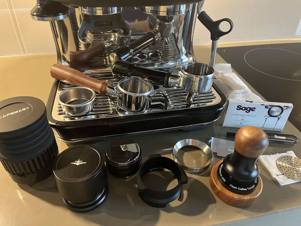 Sage Barista Pro Siebträger Kaffeemaschine + viel Zubehör Kaufen auf