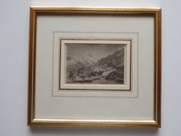 Bernina Passhöhe gerahmt