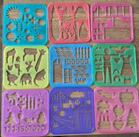 Tupperware Zeichnungs Schablonen Set