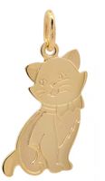 Anhänger Katze aus 333 - 8 Karat Gelbgold mit s925 kette