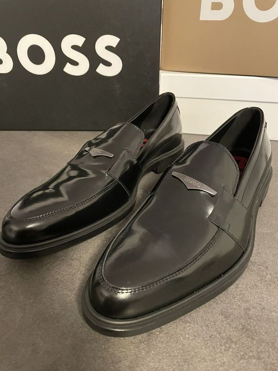 HUGO BOSS Nero Pelle Kerr Sion Abit Mocassini Uomo 42 | Kaufen auf Ricardo