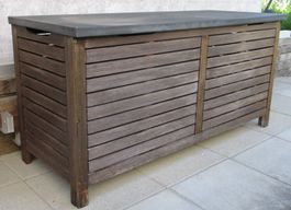 Gartentruhe Holz, Gartenkiste, Gerätebox, Gartenbox