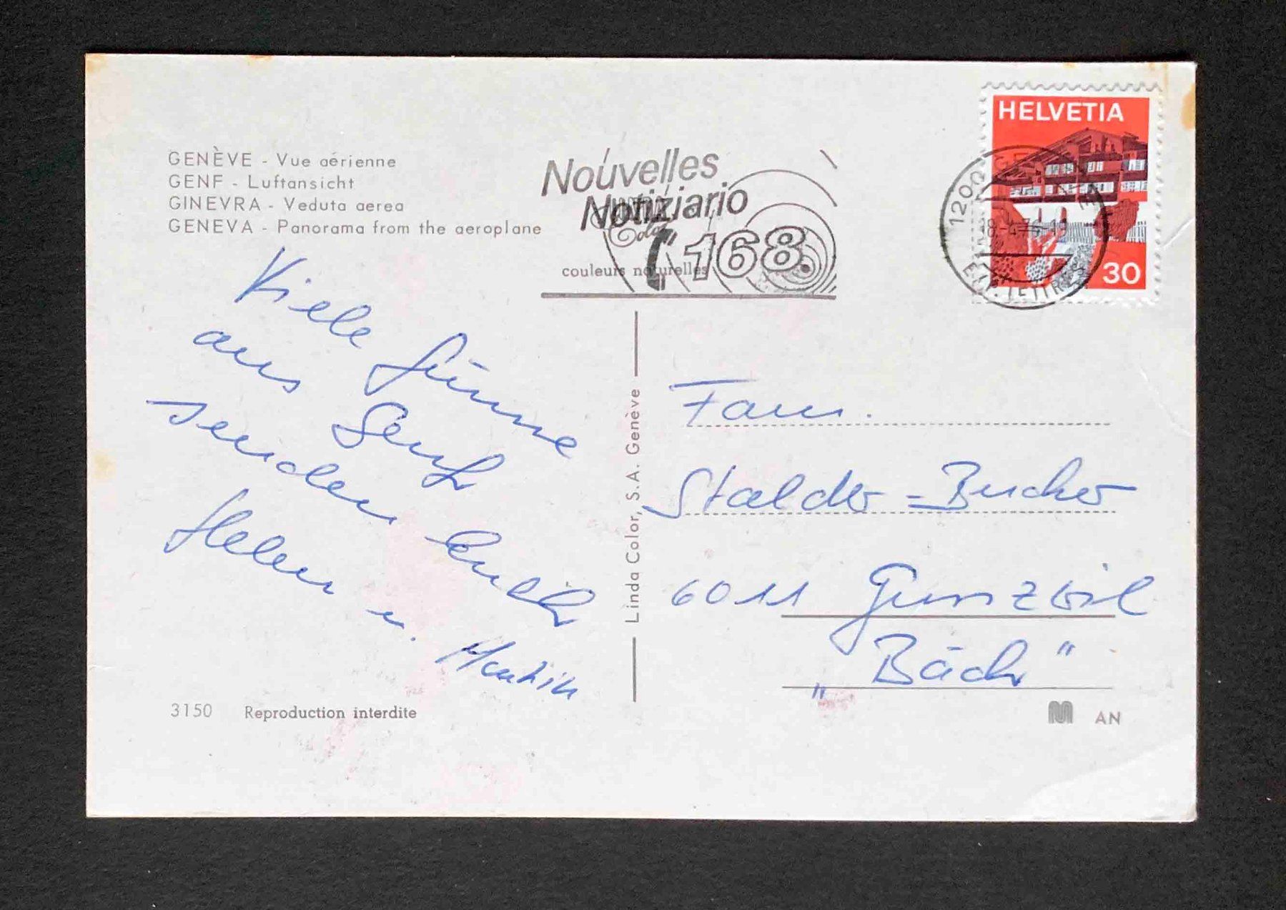 Cartoline postali: AK Geneve Vue aerienne – Usato da Goldau venduto da artelier1 1