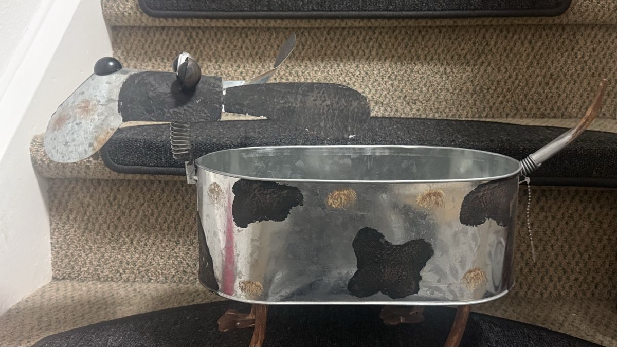 Blumentöpfe: Gartendeko Hund Metall - Vintage Stil, ein Hingucker! – Neu (gemäss Beschreibung) aus Zürich von Krikri21 1