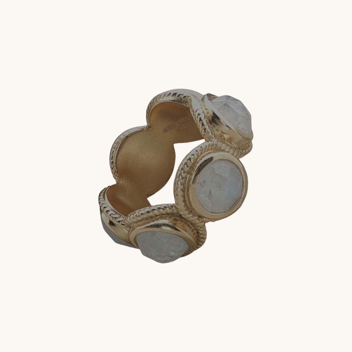 Olga Ribler Ringe: Silberring vergoldet mit Mondstein, Gr. 60 – Neu (gemäss Beschreibung) aus Luzern von MonikaS03 2