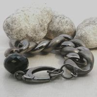 Statement  Armband Sterling Silber mit Onyx