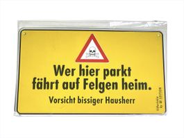Lustiges Blechschild Bissiger Hausherr 25 x 16cm - NEU