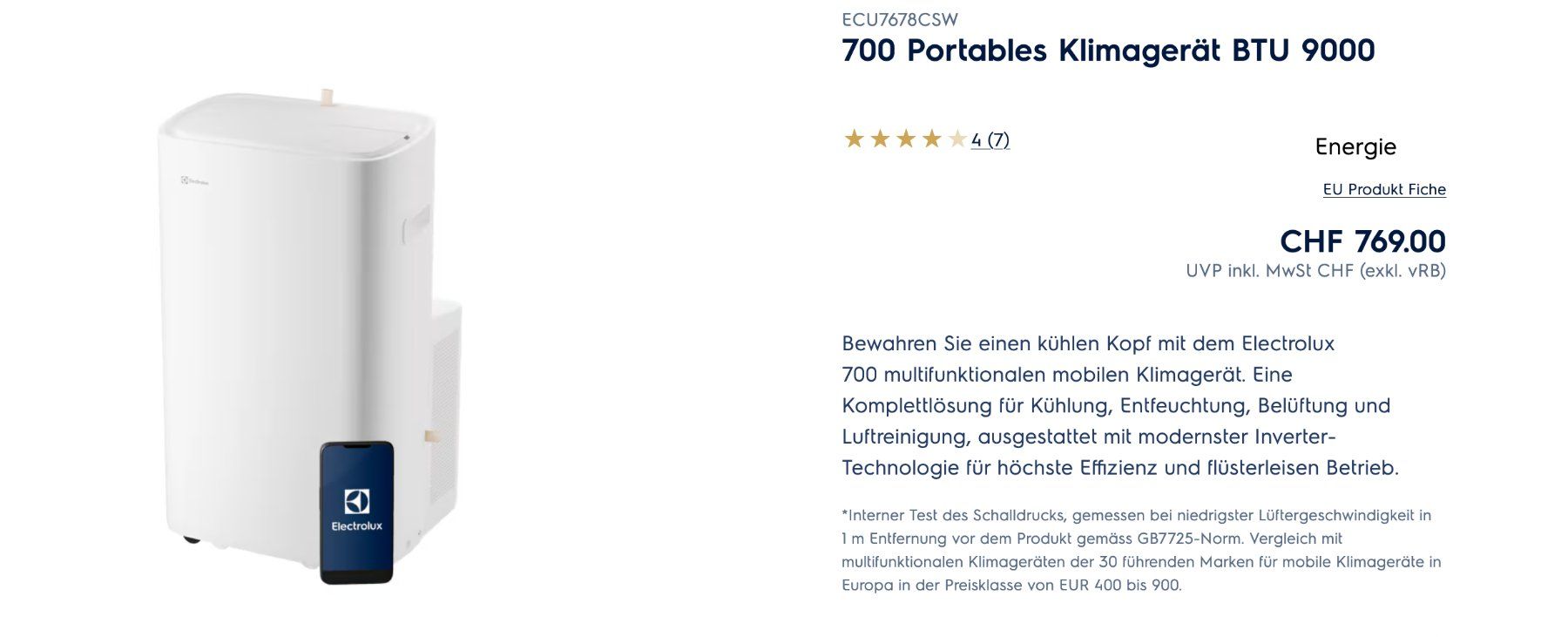 Electrolux Climatiseurs: Electrolux 700 Klimagerät BTU 9000 tragbar – Neuf avec emballage d'origine à Spreitenbach par Estepona